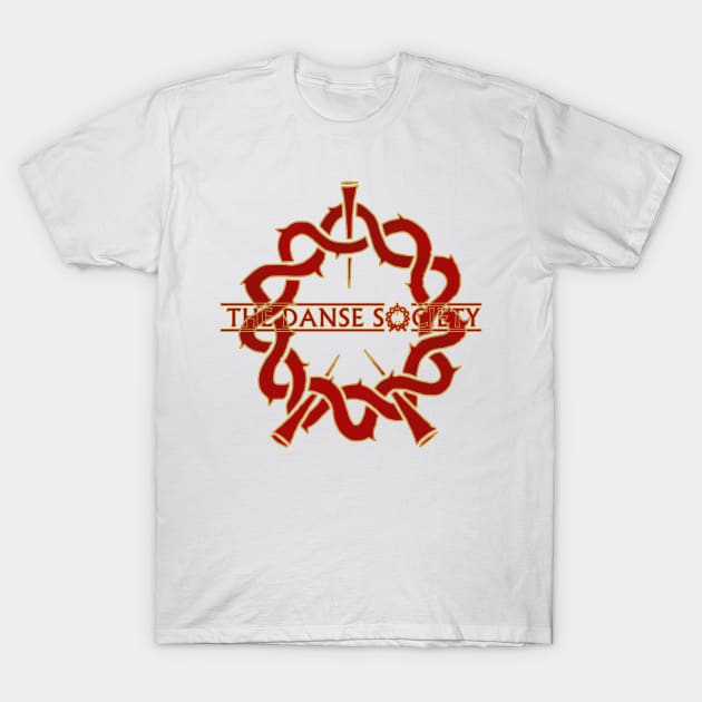 Danse Society Logo - Red And Gold. T-Shirt by OriginalDarkPoetry